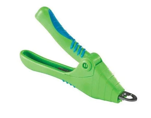 Ergonomic Green Plastic Guillotine Style Professional Pet Nail Clipper / Trimmer Tool