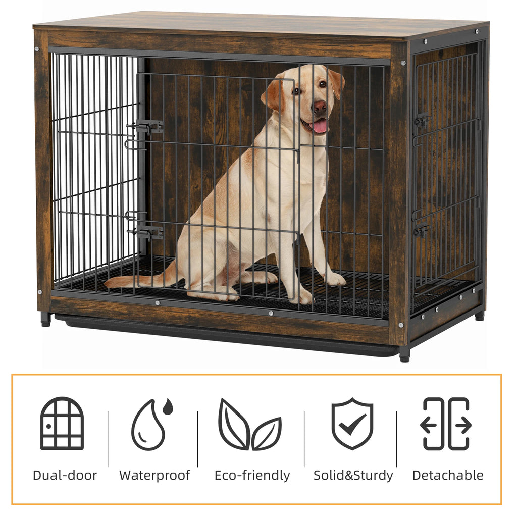 2 Door, Removable Tray, Pet Cage , End Table, S, M, L, 3 Sizes