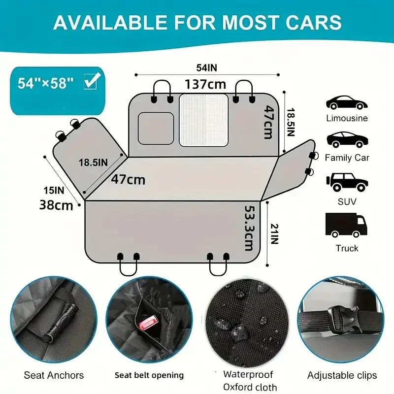 Pet Seat Cover, Hammock Heavy Duty Scratch Resistant for vehicles