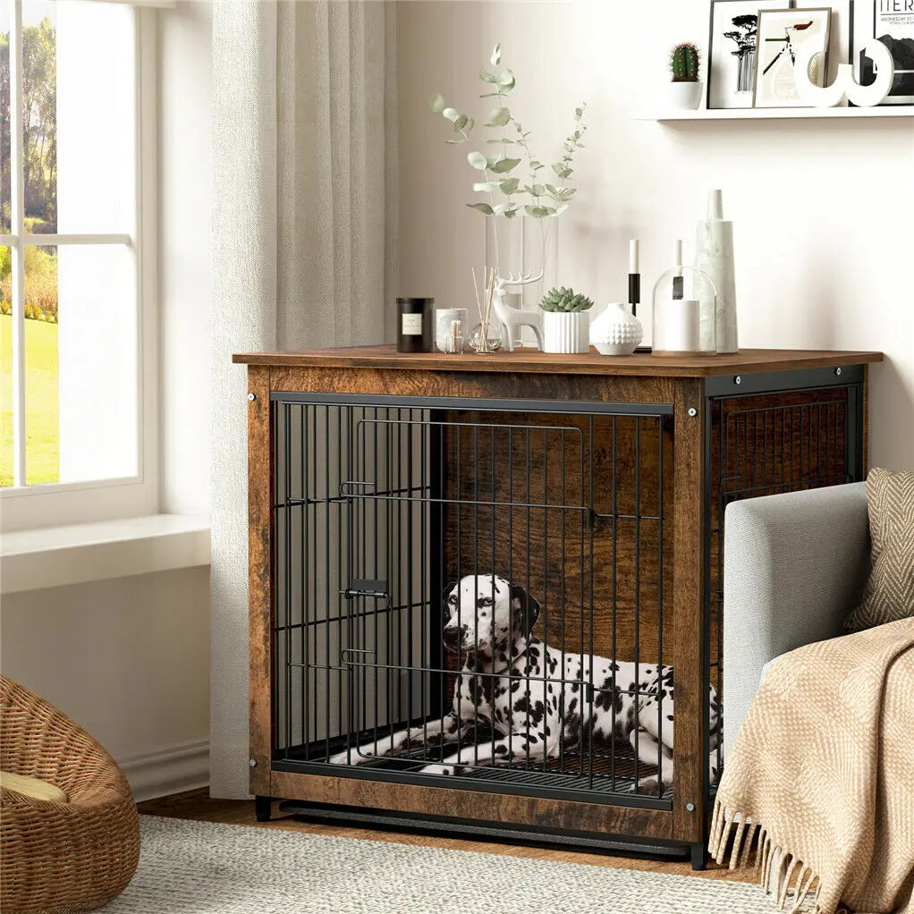 2 Door, Removable Tray, Pet Cage , End Table, S, M, L, 3 Sizes