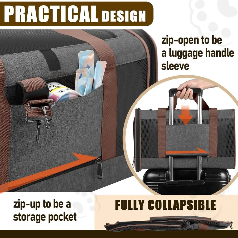 Soft Pet Taxi Carrying Bag Carrier Cage for Over 25lbs,