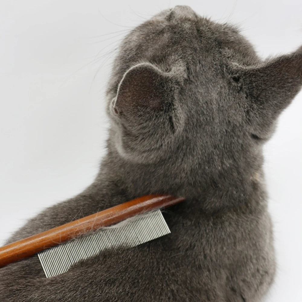 Pet Shedding Long Comb, Grooming, Massages, and Cleans Tangles