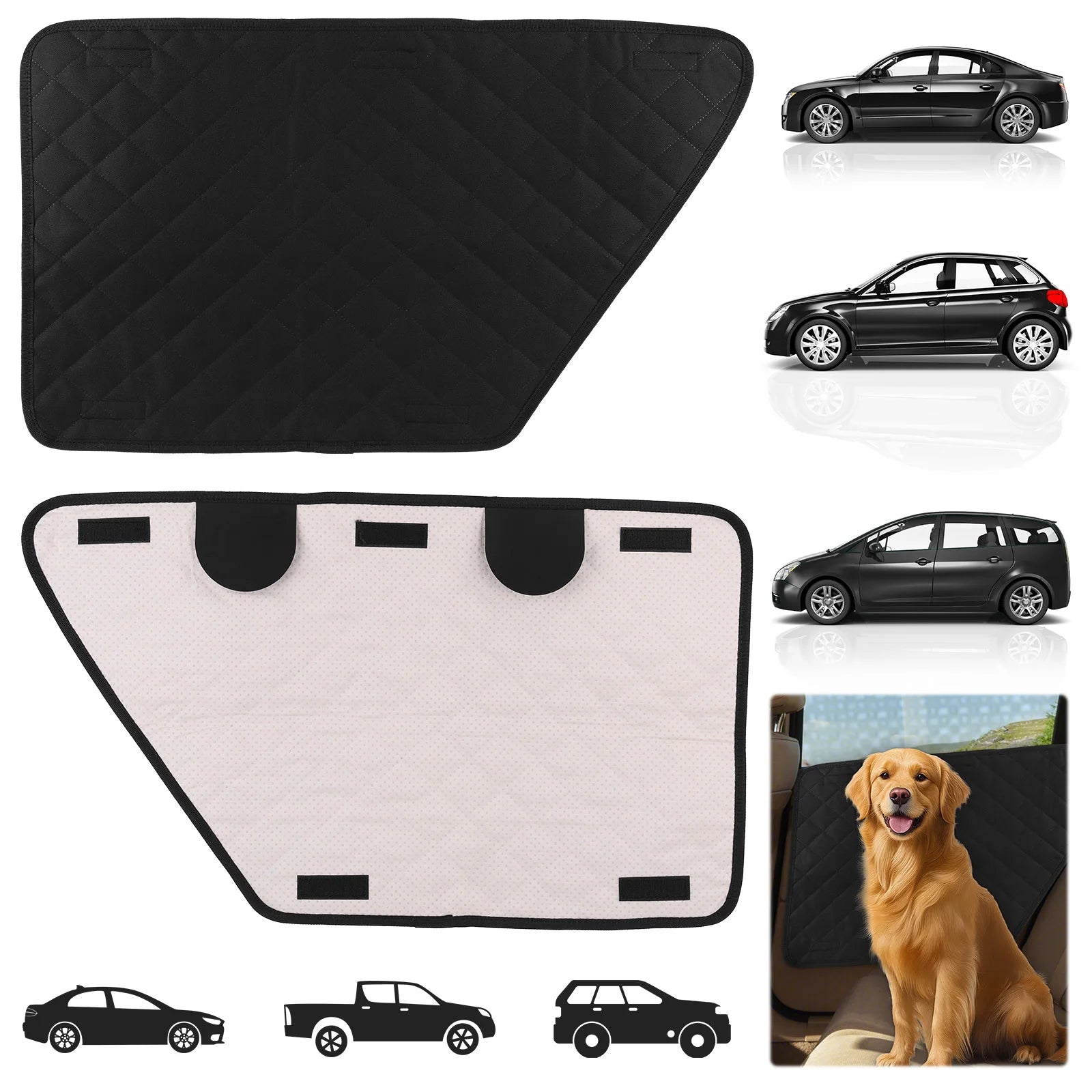 2Pcs Waterproof Pet Anti-Scratch Car Door Cover Guard