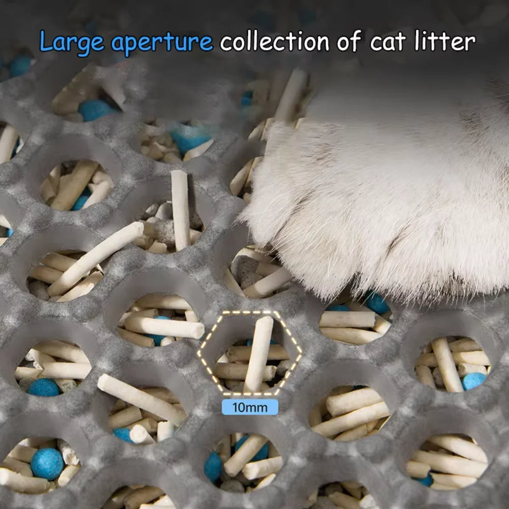 Double Layer Pet Litter Box Mat, Waterproof, Nonslip, Washable