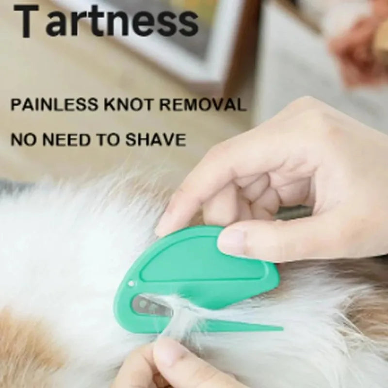 Multicolor Painless Pet Knot Cutter Hair Remover Stainless Steel  Safe Grooming