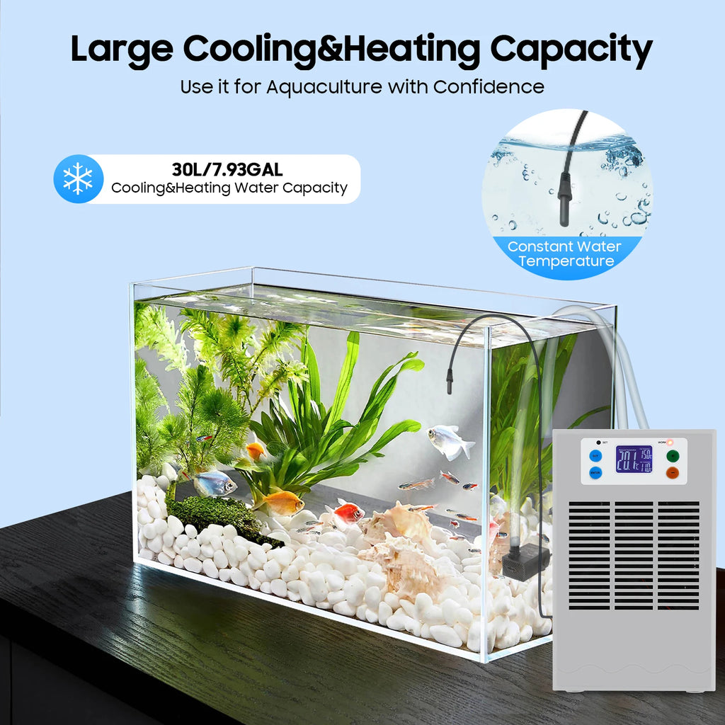 100W Fish Tank Cooling Heating Machine, Air Conditioner LED Screen