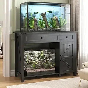 Farmhouse 40 Gallon Reptile, Aquarium Stand Charging Station