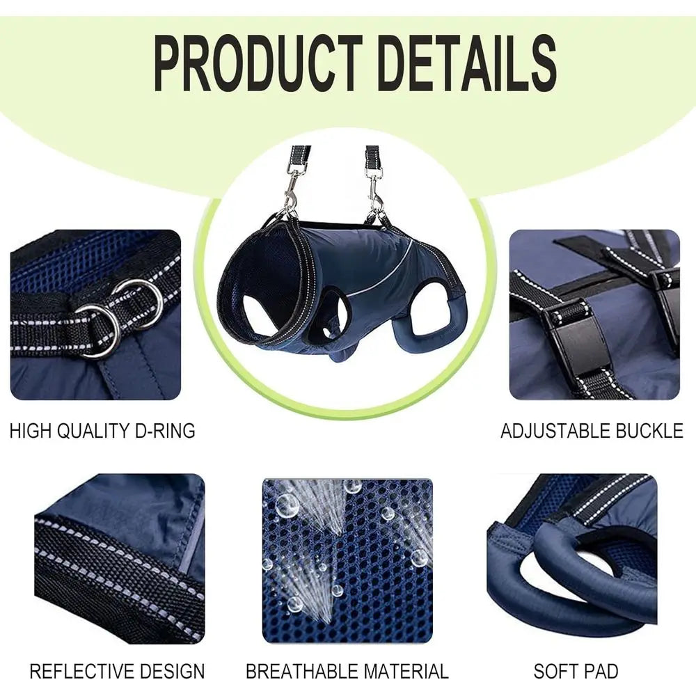 Supportive Harness Lifting Sling for Pet Mobility Assistance