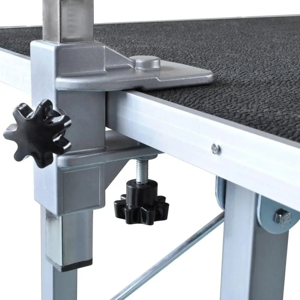 36-Inch Collapsible Pet Grooming Table with Adjustable Dual Arm Leashes