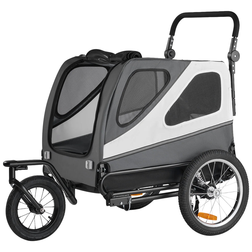 Pet Stroller Bicycle Trailer Carrier with Quick-Release Wheel