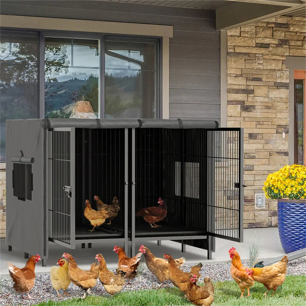 Jumbo Metal Pet Playpen, Kennel House, Steel Lock , Removable Trays