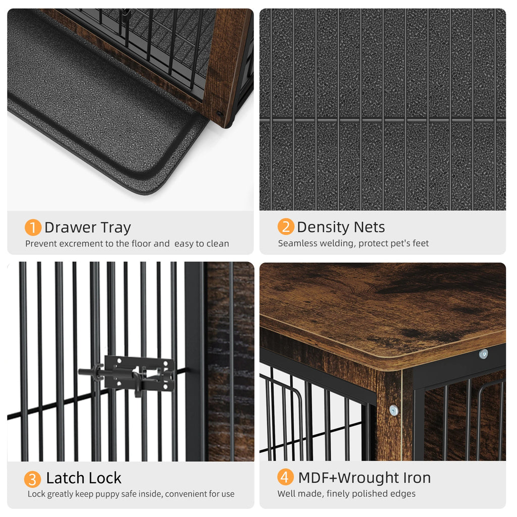 2 Door, Removable Tray, Pet Cage , End Table, S, M, L, 3 Sizes