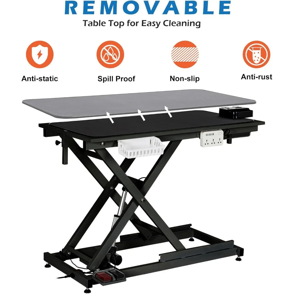 50'' Electric Large Pet Grooming Heavy Duty Height Adjustable Table
