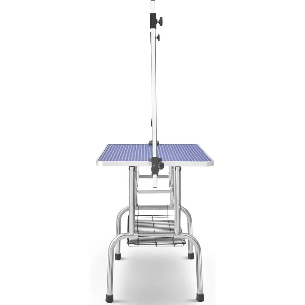 46" Folding Heavy-Duty Pet Grooming Table, Adjustable. Leash Loop, Storage