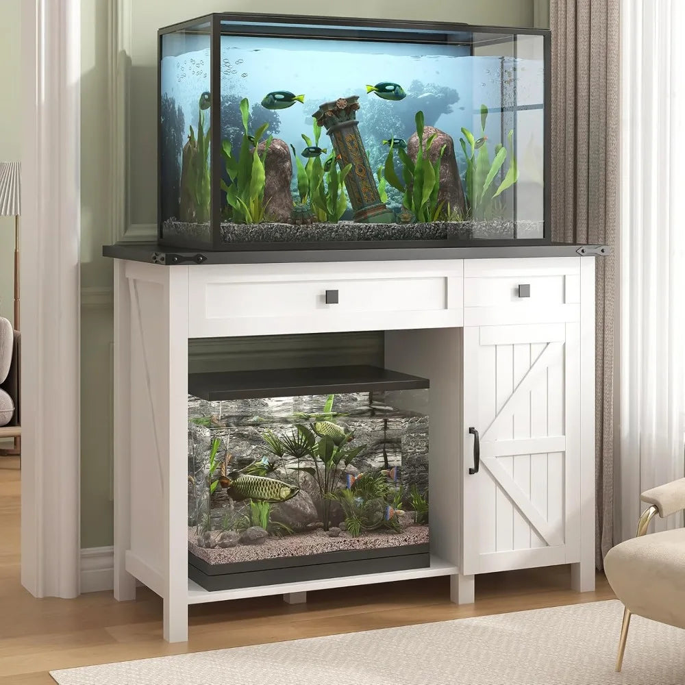 Farmhouse 40 Gallon Reptile, Aquarium Stand Charging Station