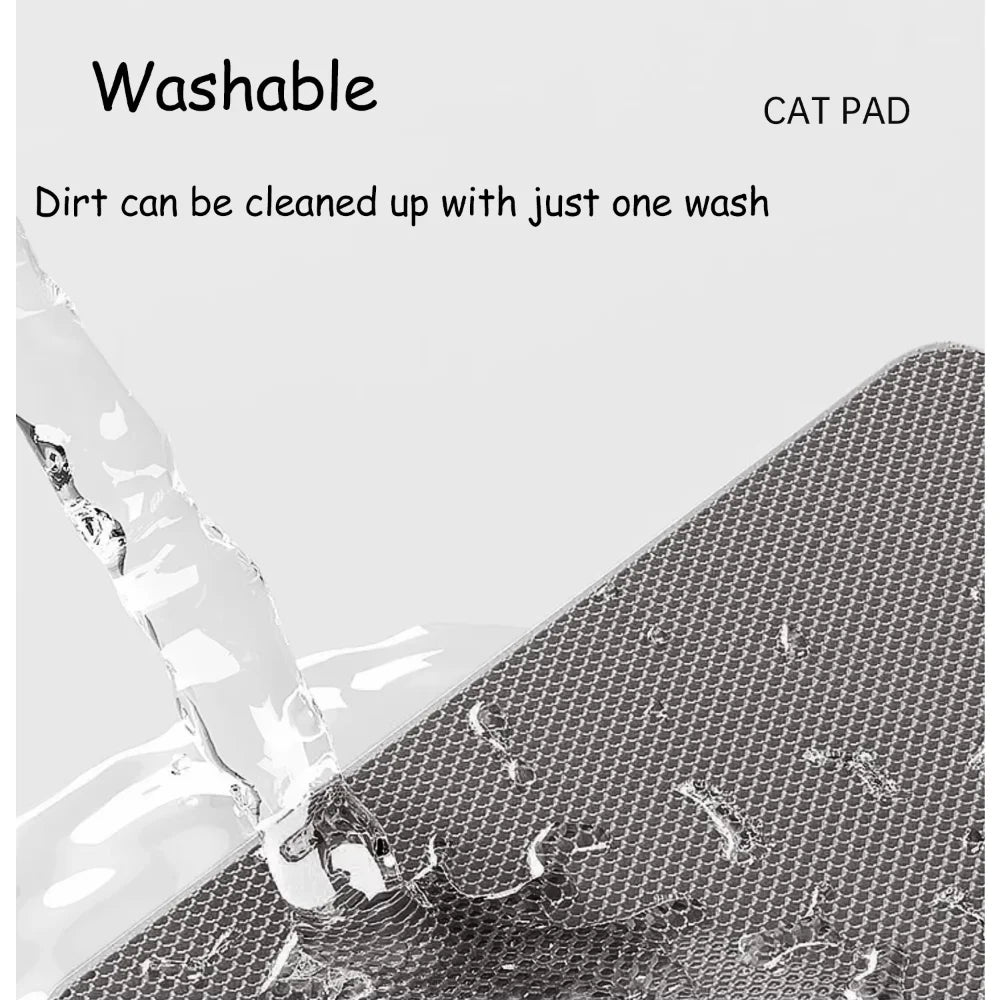 Double Layer Pet Litter Box Mat, Waterproof, Nonslip, Washable