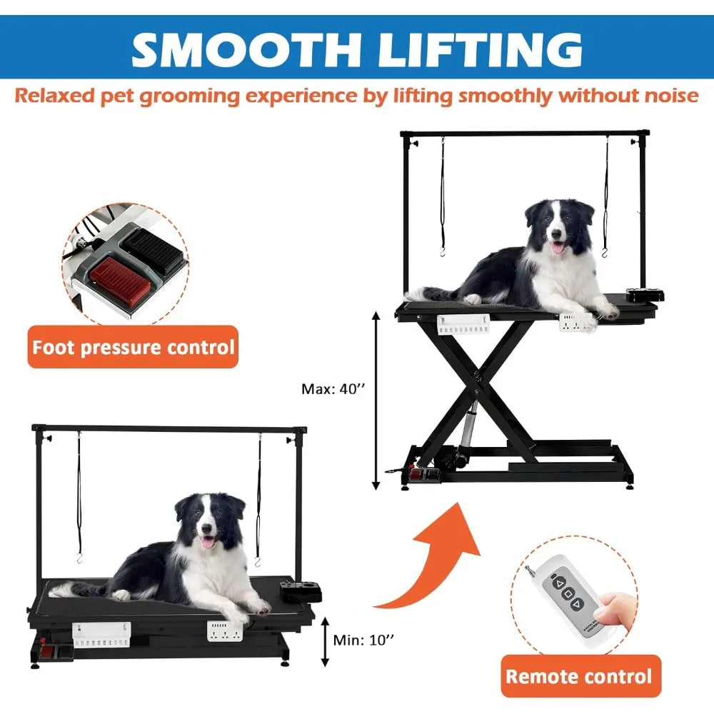 50'' Electric Large Pet Grooming Heavy Duty Height Adjustable Table