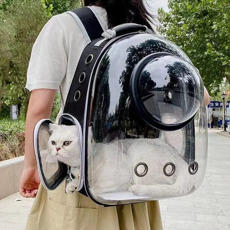 Pet Cat Carrying Transparent Breathable Backpack Space Capsule Bags