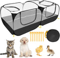 Portable Pet Playpen, Detachable Bottom, Large Foldable Enclosure for Pets