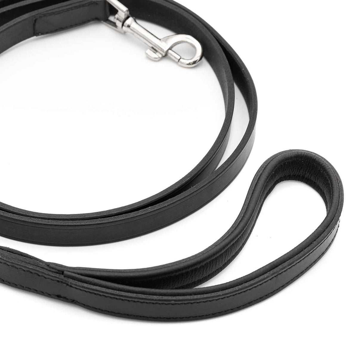 Jeffers Black Padded Leather Pet Leash